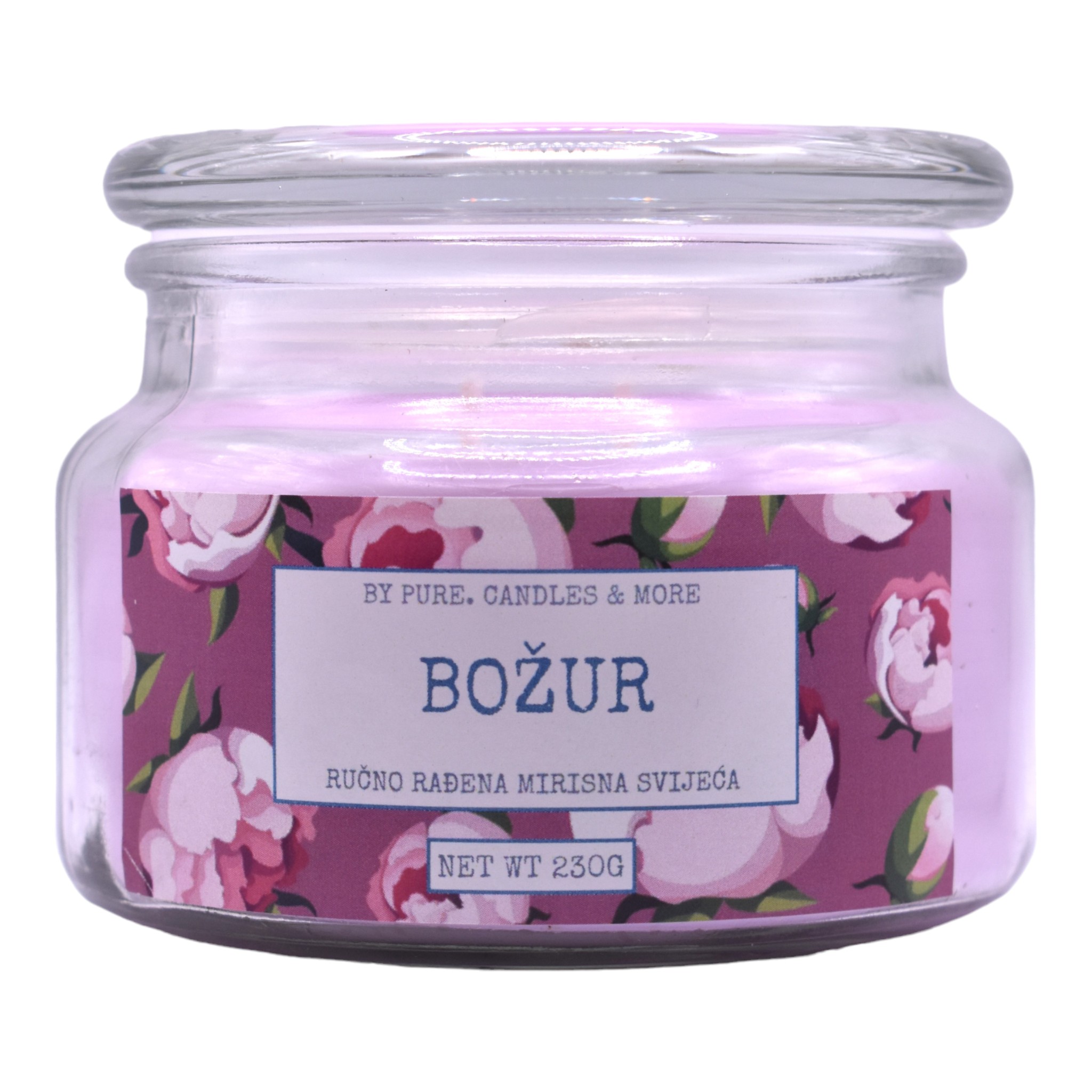 Mirisna svijeća u čaši božur - Image 2