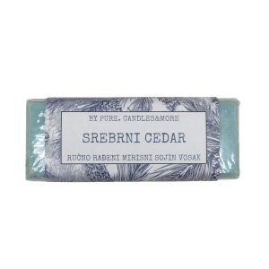 Mirisni sojin vosak u pločici srebrni cedar