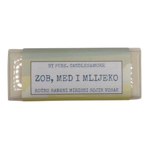 Mirisni sojin vosak u pločici zob, med i mlijeko - rasprodaja