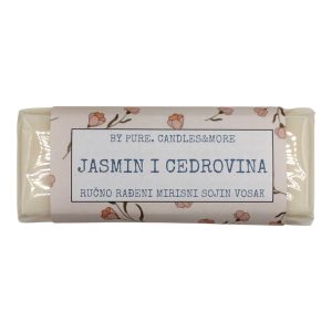 Mirisni sojin vosak u pločici jasmin i cedrovina