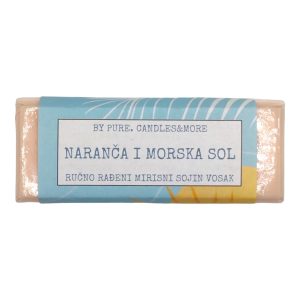 Mirisni sojin vosak u pločici naranča i morska sol - rasprodaja