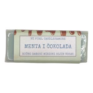 Mirisni sojin vosak u pločici menta i čokolada