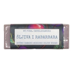 Mirisni sojin vosak u pločici šljiva i rabarbara - rasprodaja
