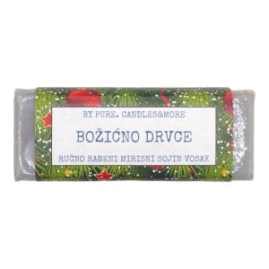 Mirisni sojin vosak u pločici božićno drvce